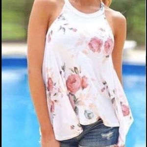 womens soft floral tank